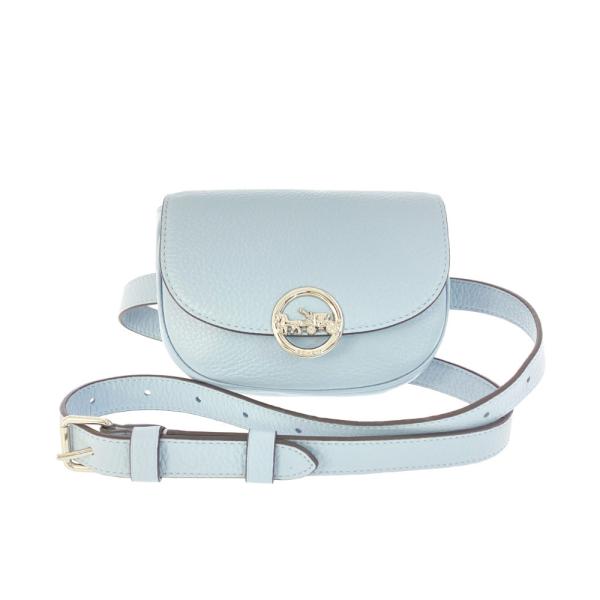 【美品】 COACH コーチ ジェイドミニベルト ショルダー ウエストバッグ COACH（コーチ） ウエストポーチ ペブルドレザー ロゴ ミニ ベルト