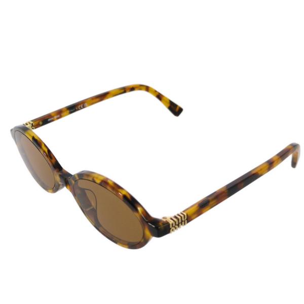 ミュウミュウ ブラウン オーバルサングラス ミュウミュウ Miu Miu MIUMIU サングラス 0MU 09WS フォックス