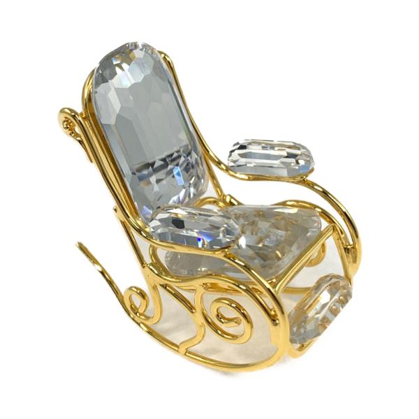 Swarovski ロッキングチェア型置物 金色 クリスタル装飾 rfstore_esa2262l