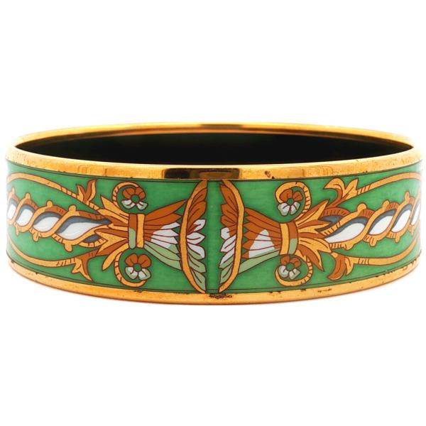HERMES（エルメス） 七宝 エマーユ コスチュームジュエリーバングル 合