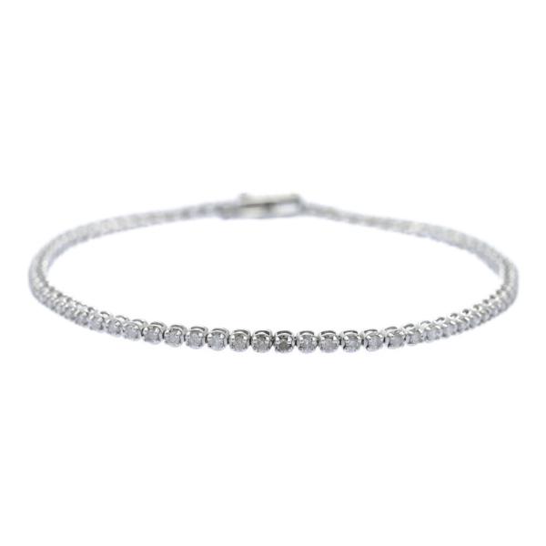 美品 1点モノ 1.00ct テニスセッティング ダイヤモンド ブレスレット 