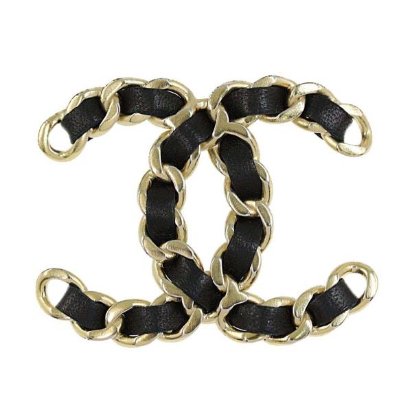 CHANEL（シャネル） ココマーク レザーチェーンブローチ/ゴールド