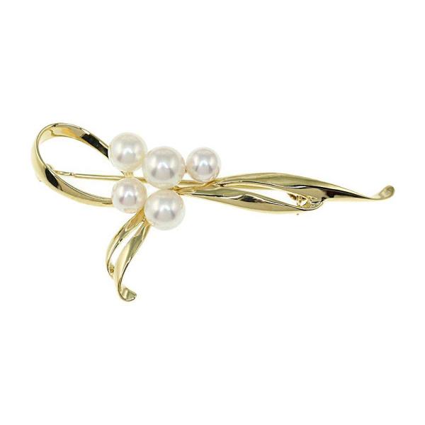 【ミキモト✨美品】 ブローチ あこや真珠 5P アコヤパール MIKIMOTO MIKIMOTO（ミキモト） 5P アコヤ真珠/パール ブローチ・ピンタック
