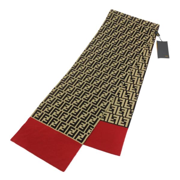 FENDI フェンディ ズッカ・SCIARPA LOGO QUADRATO FF マフラー