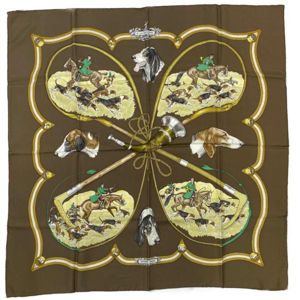 エルメス スカーフ カレ90 LE LAISSER COURRE 6_57 HERMES エルメス