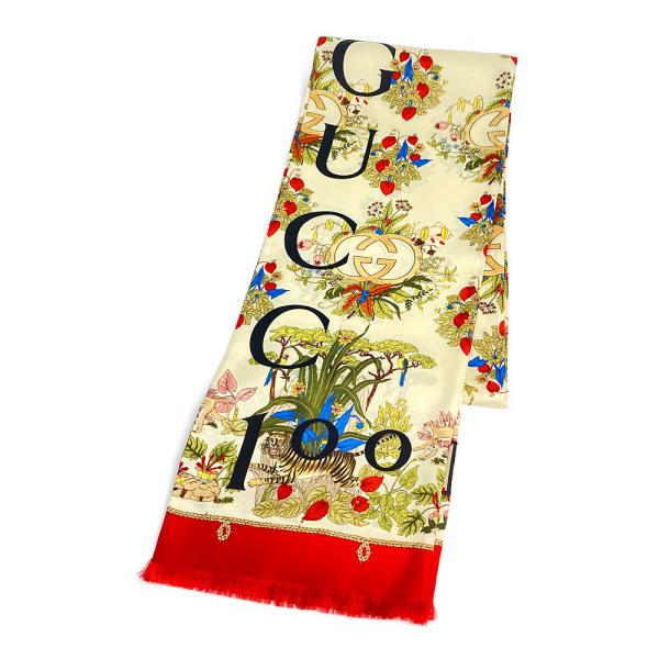GUCCI グッチ スカーフ タイガー GUCCI グッチ タイガー スカーフネックウェア/692033/クリーム/GUCCI