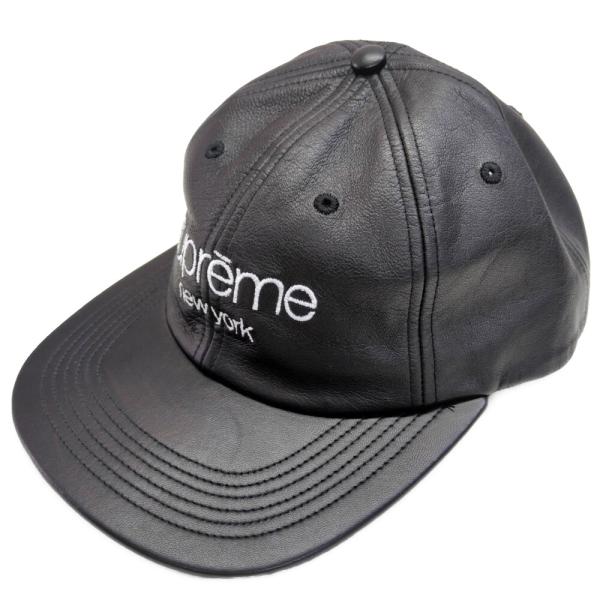 Supreme（シュプリーム） Supreme Leather Classic Logo 6-Panel Cap
