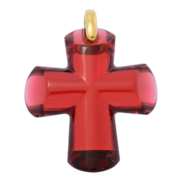 バカラ（Baccarat） クリスタル クロスペンダントトップ/YG/750-8.5g