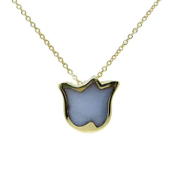 18金 18KYG ティファニー カルセドニーチューリップネックレス ペンダント rfstore_ncda0059l