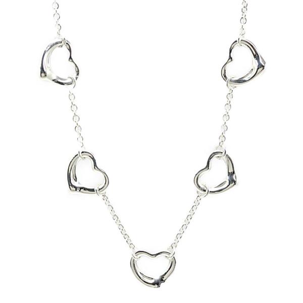 【極美品】 ティファニー 5連 オープンハート ネックレス エルサペレッティ TIFFANY&Co.（ティファニー） エルサペレッティ・オープンハート・5連