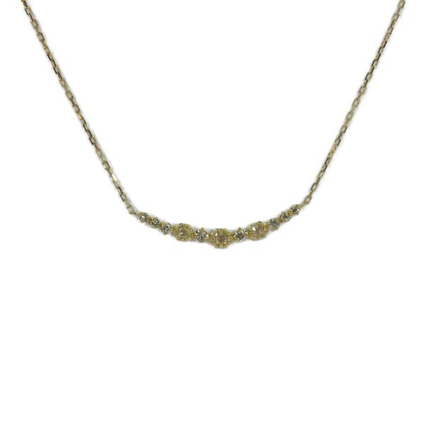 agete アガット スマイルモチーフ 11P・ダイヤモンドネックレス