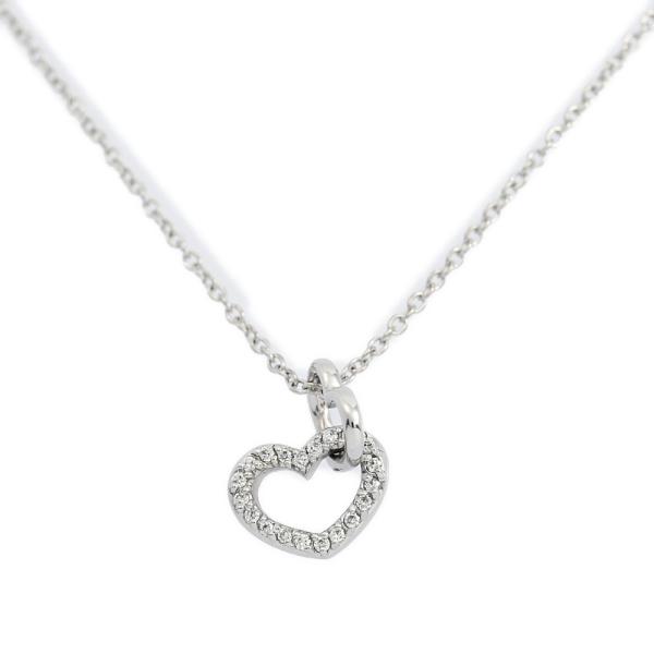 ポンテヴェキオ ハートネックレス k18WG Ponte Vecchio（ポンテヴェキオ） 4月 誕生石 ハートモチーフ 20P