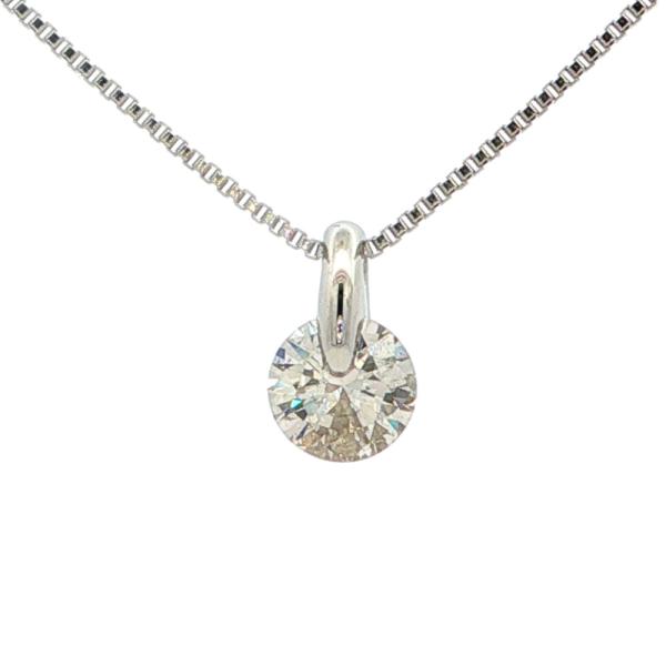 pt850 　トップダイヤモンド0.3ct プラチナネックレス　です。 0.3ct シンプルライン プチ ダイヤモンドネックレス ペンダント Pt900