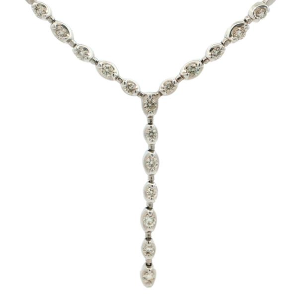 1.03ct ダイヤモンドネックレス ンダント K18WG/750-15.2g ホワイト
