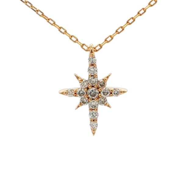 0.06ct STAR JEWELRY スタージュエリー ダイヤモンドネックレス ペンダント K18YG/750-1.1g イエローゴールド /h260625/617429