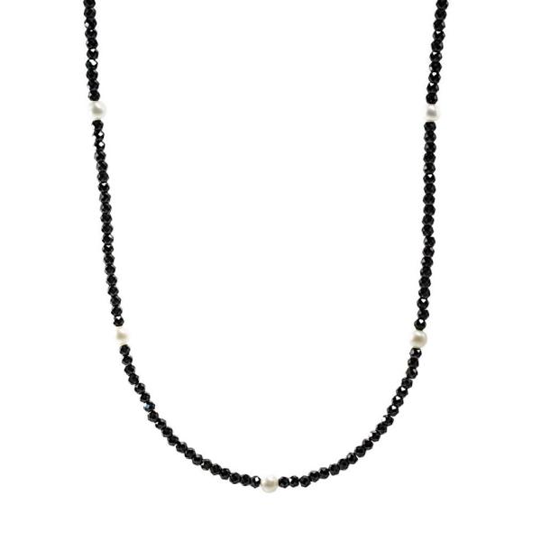 ティファニー ブラック スピネル パール ミディアム ネックレス ET76 TIFFANY&Co. ティファニー Ziegfeld Collection・ブラック