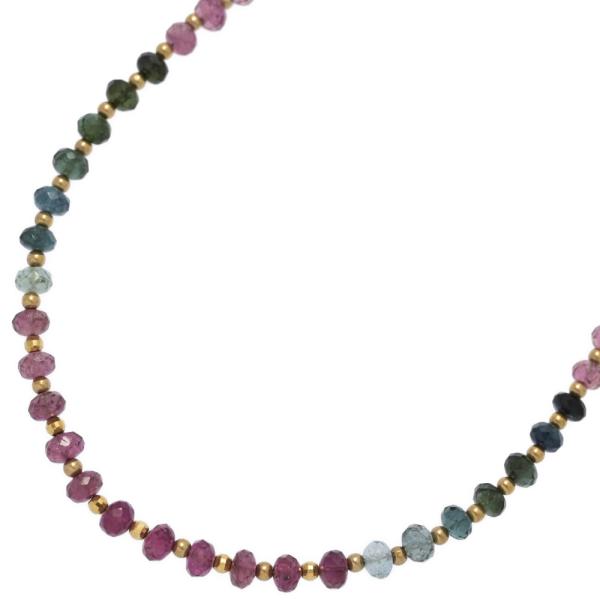 ラスト1点 マルチカラーストーン トルマリン ネックレス ペンダント