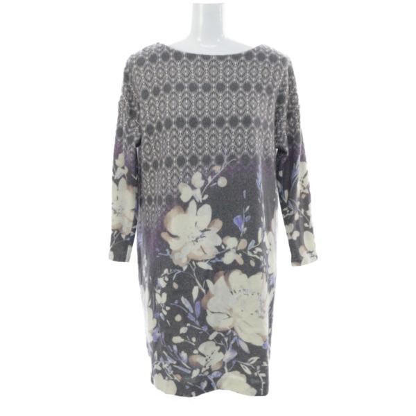 美品・ダイアグラムグレースコンチネンタル 七分袖・花柄 ニット