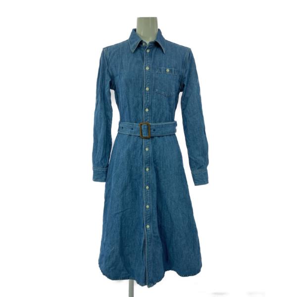 ポロラルフローレン デニム シャツドレスワンピース/0/インディゴ