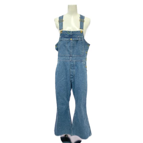 yuukanaHOLIDAY ビッグフレアオーバーオールライトインディゴ