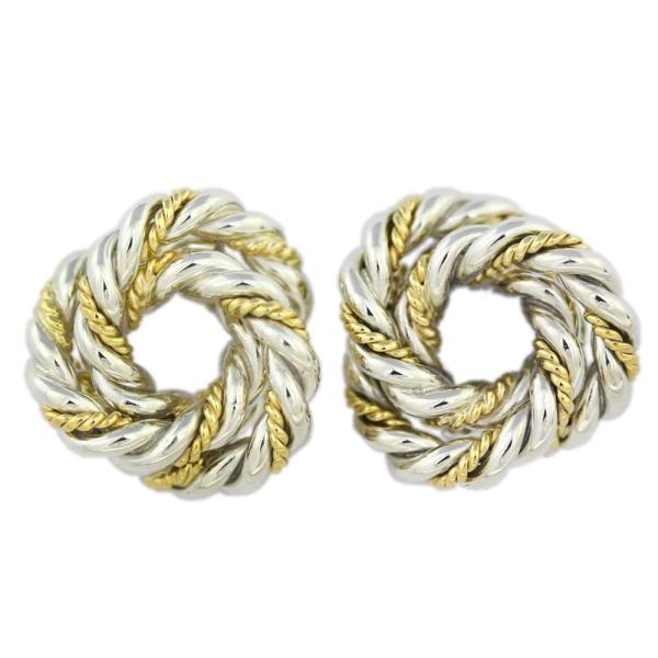 TIFFANY&Co.（ティファニー） ツイスト・コンビスタッドピアス/Sv925