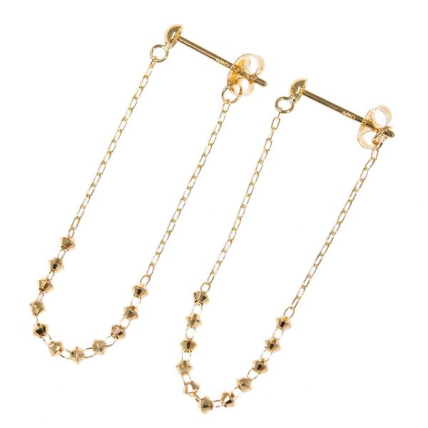 AHKAH（アーカー） ミモザ・チェーンピアス/K18YG/750-0.5g