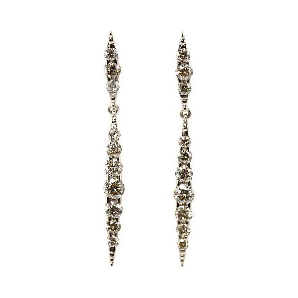 カシケイ ネイキッド 20P・ブラウンダイヤモンド・フリルピアス