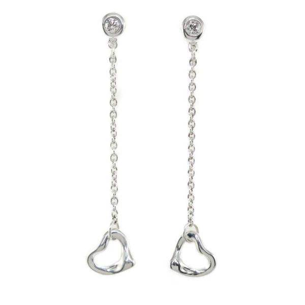 美品　ティファニーバイヤザード　SV925　ダイヤモンド　ハートピアス rfstore_paja1008l