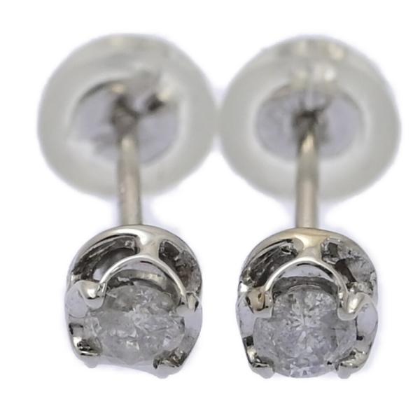 FD:0.16ct/シンプルライン・スタッド・ダイヤモンドピアス/Pt900-0.5g