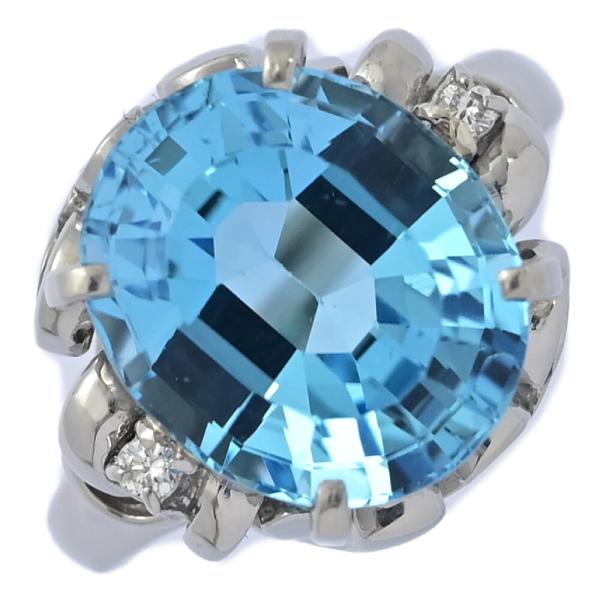 BT7.89ct/FD:0.03ct/ブルートパーズ・ダイヤモンド 11月生石 リング