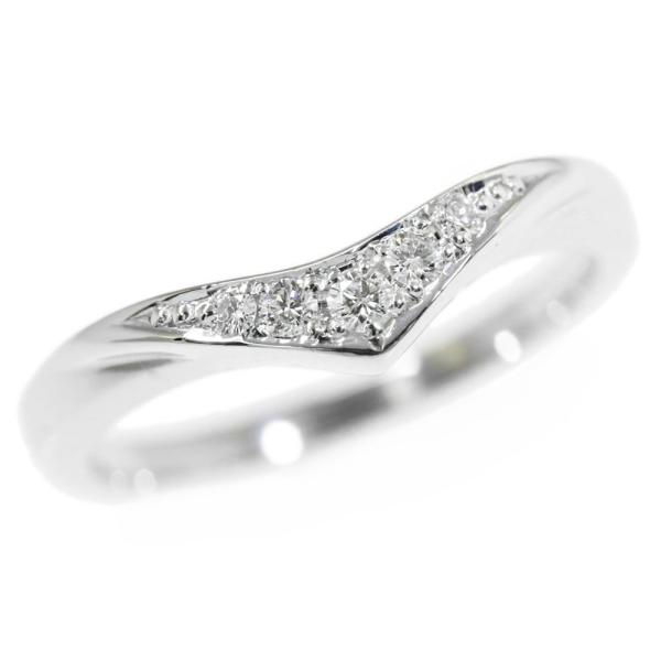 MIKIMOTO ミキモト ウェディングバンド V字モチーフ 5P・ダイヤモンド