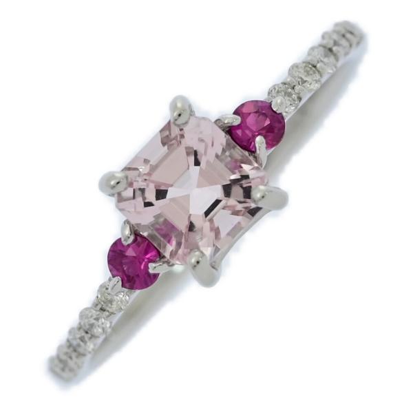 0.65ct/FD:0.12ct/マルチストーン・9月誕生石・モルガナイト ルビー