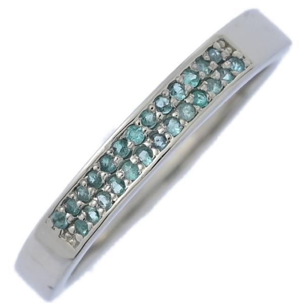 美品 PT0.11ct パライバトルマリン リング 指輪 Pt950-3.4g 11号 #51