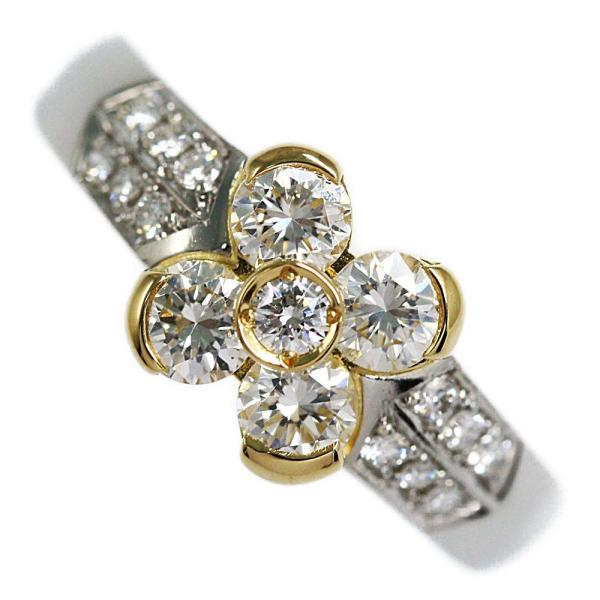 ウエダジュエラー 四つ葉のクローバー 17Pダイヤモンドリング 指輪