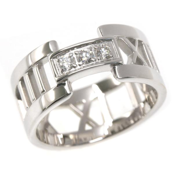 ティファニー アトラスオープン 3Pダイヤモンドリング・指輪/K18(WG無