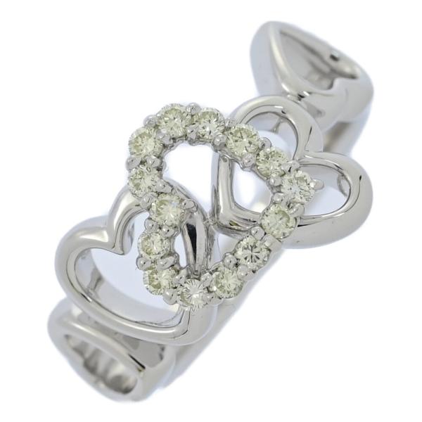 4℃ ヨンドシー ハートモチーフ・ダイヤモンド リング・指輪/K18WG/750