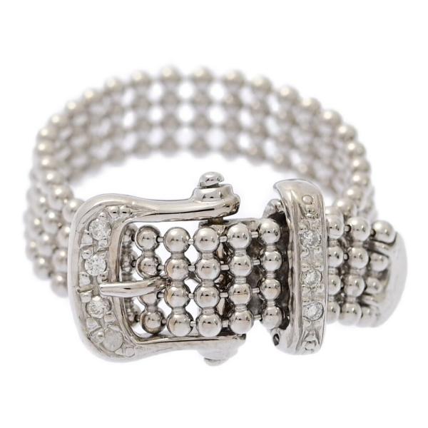 0.05ct/フリーサイズ ベルトモチーフ・ダイヤモンド リング