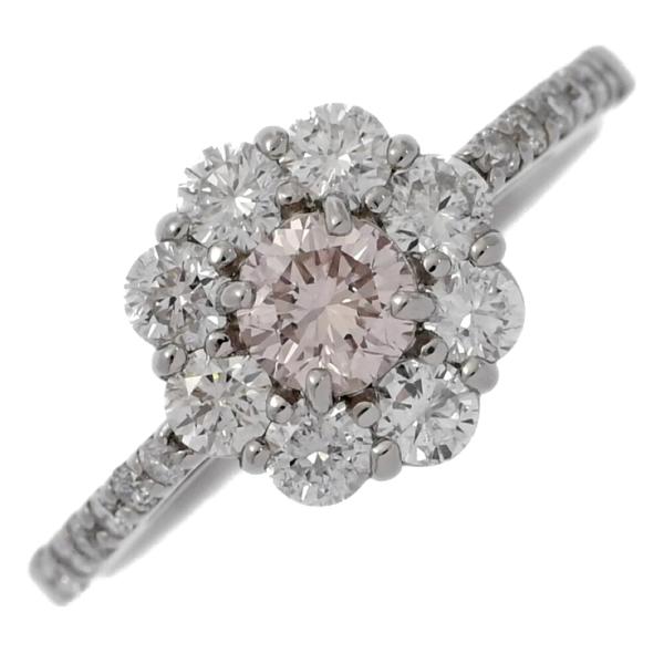 ptハーフエタニティリング　9号 0.303ct/FD:0.68ct/ハーフエタニティセッティング・取り巻き 1P