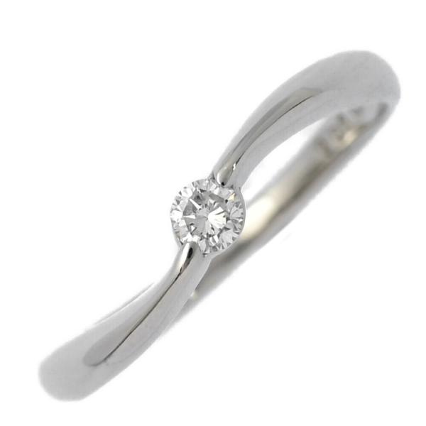 限定値下げ) 0.08ct/ダイヤモンド ウェーブモチーフ 1P・リング・指輪