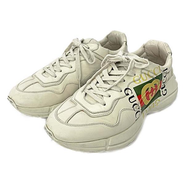 GUCCI グッチ ロゴレザーローカットスニーカー 靴/500878/8 1/2