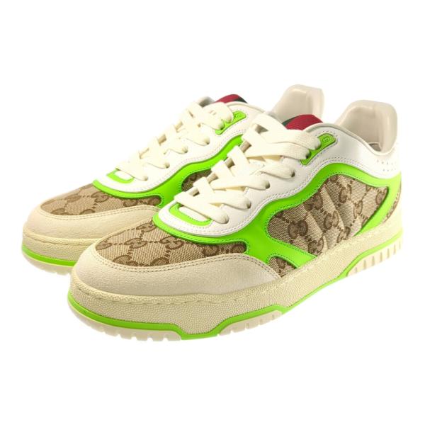 GUCCI グッチ スニーカー キャンバス GG ロゴ ピンク レザー GUCCI グッチ スニーカー キャンバス GG ロゴ ピンク レザー