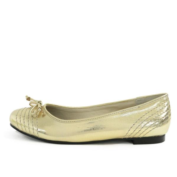 美品・メルローズ フラットシューズ靴/A0171PSH503/2(23.0)/ゴールド/MELROSE 翌日配送可/207791