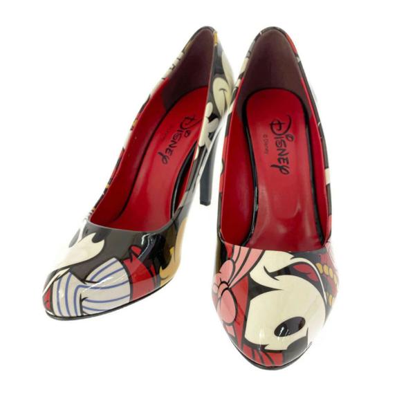 【新品未使用】DIANA Disney コラボ　ミッキー　パンプス　24センチ DIANA（ダイアナ） 美品 DISNEY(ディズニー)・ラウンドトゥ・ミッキー