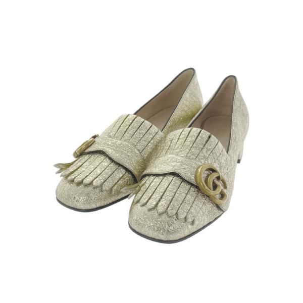 GUCCI パンプス GGマーモント GUCCI グッチ GGマーモント・メタリックラミネートレザー