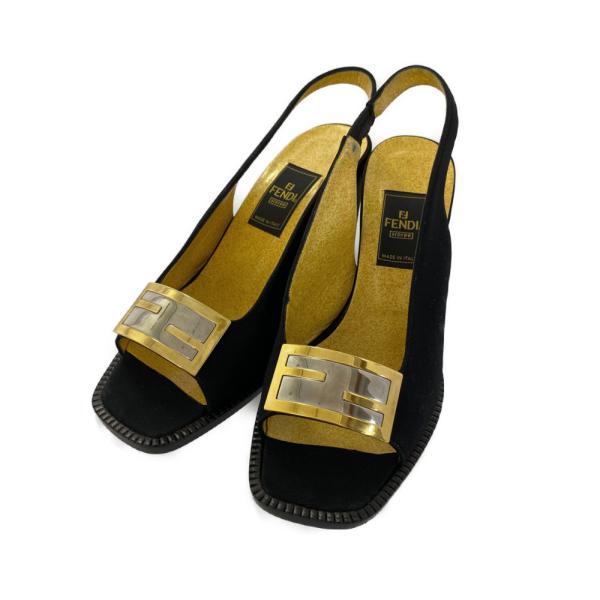 FENDI パンプス　サンダル FENDI（フェンディ） FFロゴ サンダル スリングバック オープントゥ