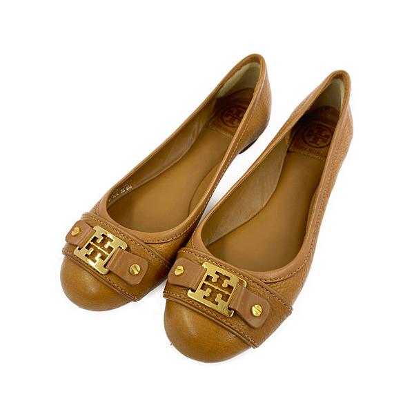 トリーバーチ レザーフラットシューズ パンプス 靴/8M/ベージュ/TORY BURCH 翌日配送可/b221014/460849