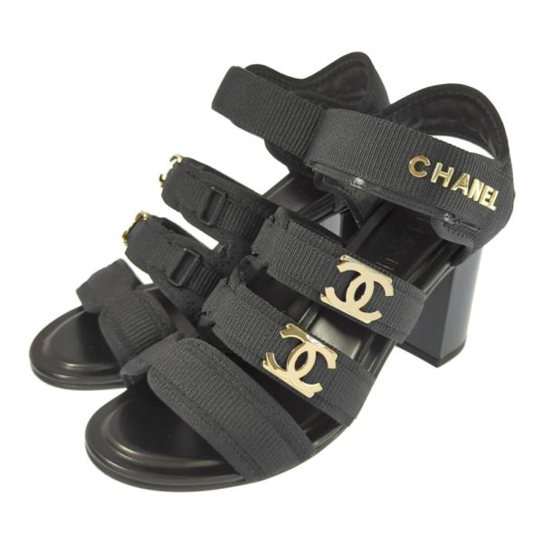 CHANEL シャネル ココマーク マジックテープ サンダル CHANEL（シャネル） ココマーク・ロゴ・テープストラップ サンダル