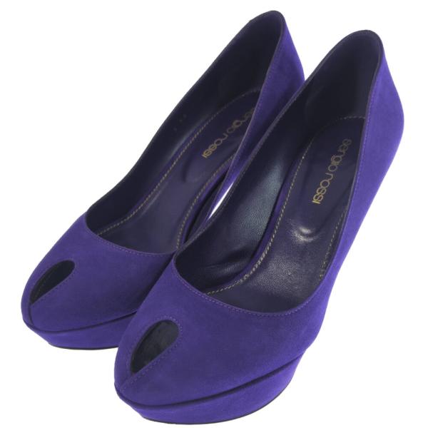 Sergio rossi（セルジオロッシ） スエードレザー カットデザイン