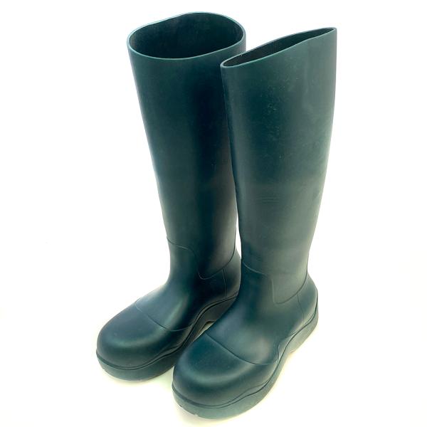 ボッテガヴェネタ　パドルアンクルブーツ　ラバー　ダークグリーン　26cm　３９ ボッテガヴェネタ PUDDLE BOOT・パドル マットラバー レインブーツ靴