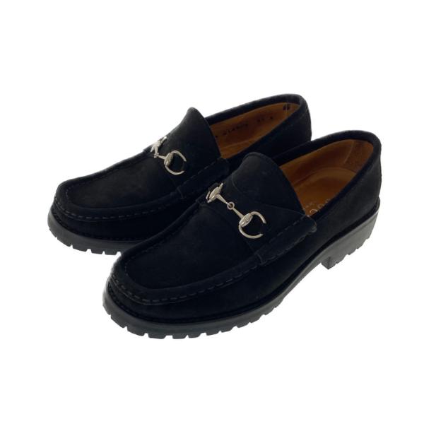 グッチ　ホースビット　ローファー　黒　スエード　9 1/2D グッチ ホースビットローファー ブラック スエード レディース サイズ